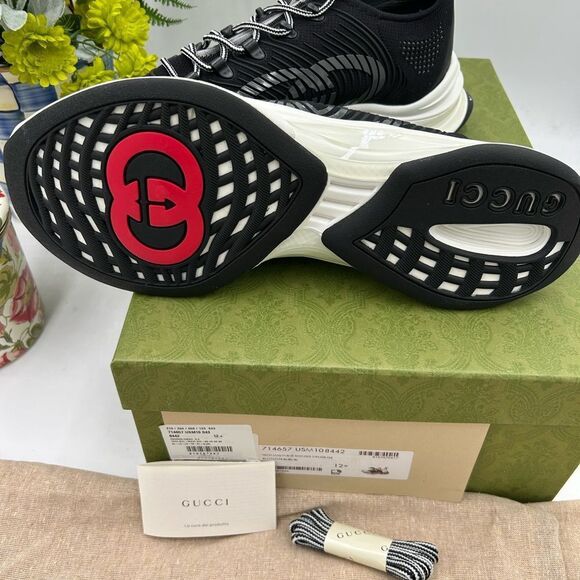 Men's Gucci interlocking G run sneakers size 12.5 made in Italy - Picture 7 of 9